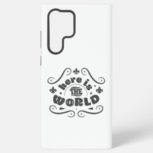 Here the world samsung galaxy hoesje (Achterkant)