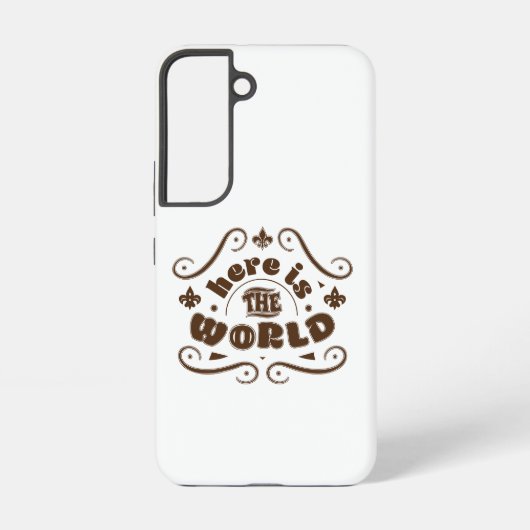Here the world samsung galaxy hoesje (Achterkant)