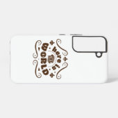 Here the world samsung galaxy hoesje (Achterkant horizontaal)