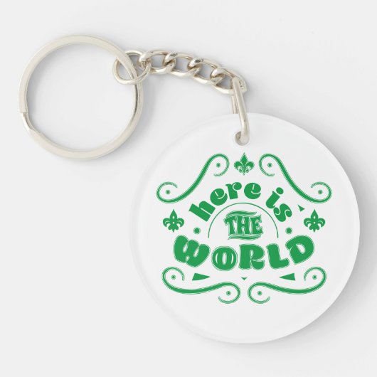 Here the world sleutelhanger (Voorkant)