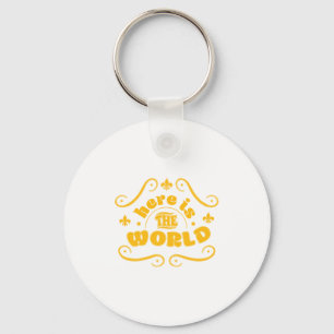 Here the world sleutelhanger