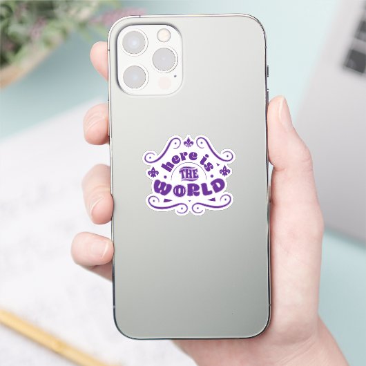 Here the world sticker (Telefoon)