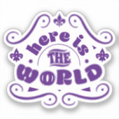 Here the world sticker (Voorkant)