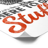 Here To Get Stuffed Turkey Funny Thanksgiving Turk Poster (Hoek)