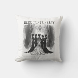 Here to Purrrty – Cat Bridal Party Bachelorette Kussen