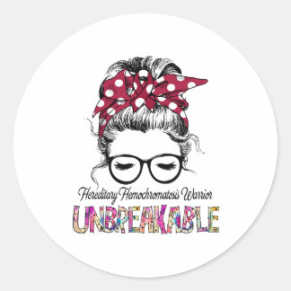 Hereditaire Hemochromatose Bewustmaking Koolstofon Ronde Sticker