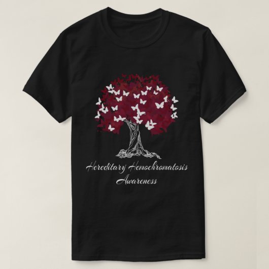 Hereditaire Hemochromatosis Awareness Butterfly Su T-shirt (Design voorkant)