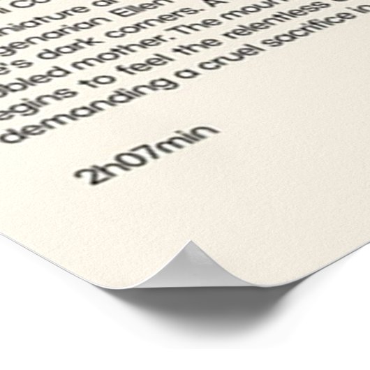 Hereditary Ari Aster minimalist Movie  Ret Poster (Hoek)