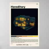Hereditary Ari Aster minimalist Movie  Ret Poster (Voorkant)