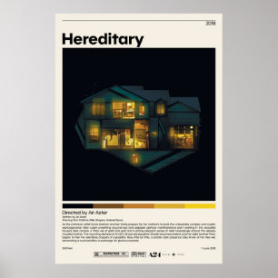 Hereditary Ari Aster minimalist Movie  Ret Poster