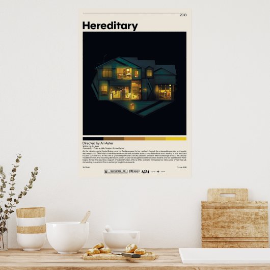 Hereditary Ari Aster minimalist Movie  Ret Poster (Keuken)