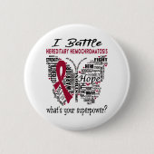 Hereditary Hemochromatosis Awareness Month Ribbon Ronde Button 5,7 Cm (Voorkant)