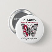 Hereditary Hemochromatosis Awareness Month Ribbon Ronde Button 5,7 Cm (Voorkant /achterkant)