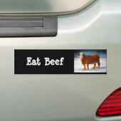 HEREFORD BEEF COW: PASTEL ART BUMPERSTICKER (Op auto)