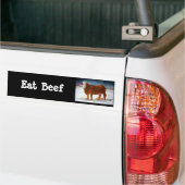 HEREFORD BEEF COW: PASTEL ART BUMPERSTICKER (Op Truck)