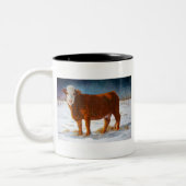 HEREFORD BEEF COW: PASTEL ART TWEEKLEURIGE KOFFIEMOK (Links)