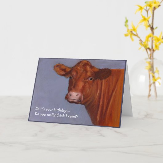 Hereford Beef Koe: Ben ik geïnteresseerd in je ver Kaart (Gele Bloem)