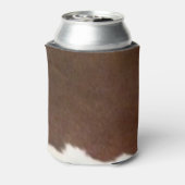 Hereford Brown and White Faux Koeienhuid Koelbox Blikjeskoeler (Blikje Achterkant)