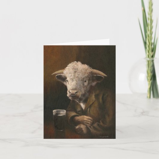Hereford Bull Gentleman Greetings Card Kaart (Voorkant)
