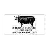 Hereford Bull Zelfinktende Stempel (Design)