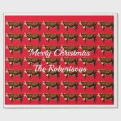  Hereford Bulls op rood Cadeaupapier (Vlak)