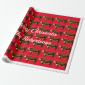 Hereford Bulls op rood Cadeaupapier (Uitgerold)