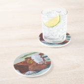 Hereford Calf Zandsteen Onderzetter (Zijkant)