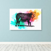 Hereford Cattle Canvas Afdruk (Insitu (Houten vloer))