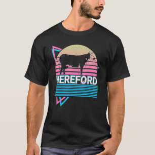 Hereford Cattle Hereford Koe Farmer Retro T-shirt