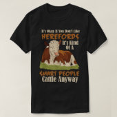 Hereford Cattle Koe Herd Livestock Hereford Breede T-shirt (Design voorkant)