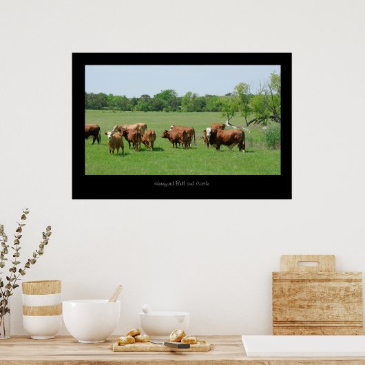 Hereford Cattle Poster Print (Keuken)