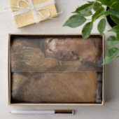 Hereford Cow Baby at Field Landscape Tissuepapier (Geschenk)