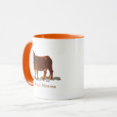 Hereford Cow: Eén stevige mama: Moederdag Mok (Voorkant links)