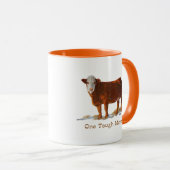 Hereford Cow: Eén stevige mama: Moederdag Mok (Voorkant rechts)