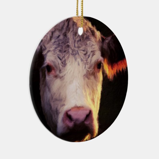 Hereford Cow Ornament Painting (Rechts)