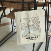 Hereford, Herefordshire City Map Tote Bag