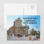 Hereford Inlet Lighthouse, New Jersey Briefkaart (Voorkant / Achterkant)