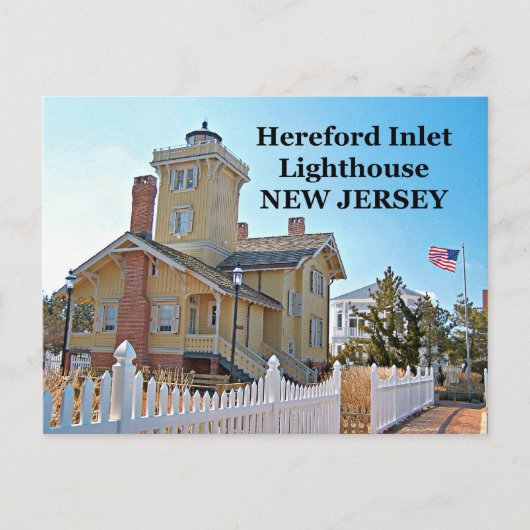Hereford Inlet Lighthouse, New Jersey Briefkaart (Voorkant)