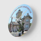 Hereford Inlet Lighthouse, New Jersey Clock Ronde Klok (Hoek)