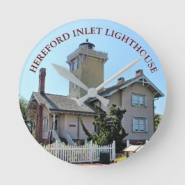 Hereford Inlet Lighthouse, New Jersey Clock Ronde Klok