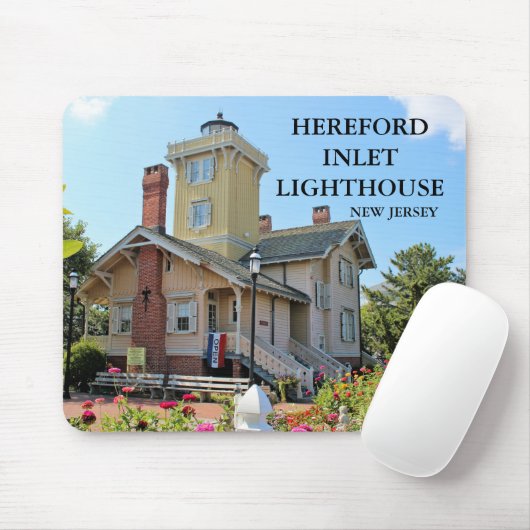 Hereford Inlet Lighthouse, New Jersey Mousepad Muismat (Met muis)