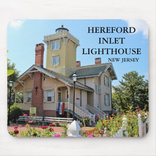 Hereford Inlet Lighthouse, New Jersey Mousepad Muismat (Voorkant)