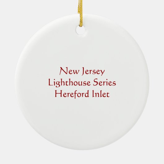 Hereford Inlet vuurtoren Keramisch Ornament (Achterkant)