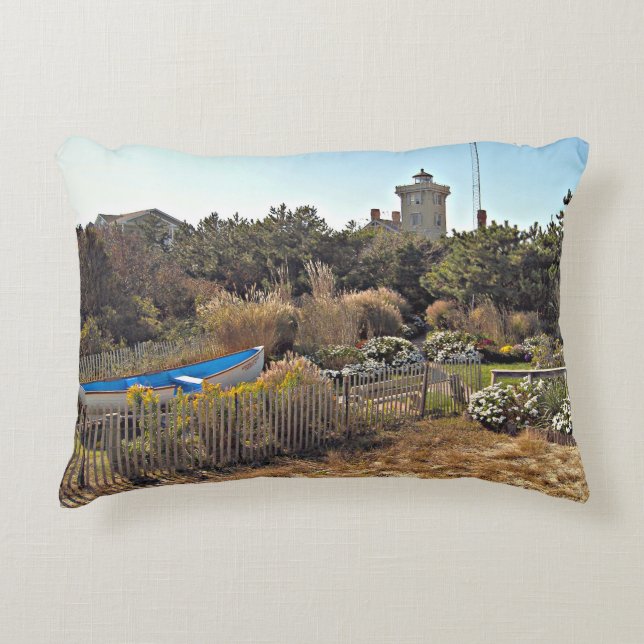 Hereford Inlet vuurtoren New Jersey Accent Pillow Decoratief Kussen (Voorkant)