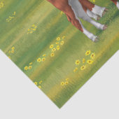 Hereford-Koe en Cute Calf in zomerperiode Tissuepapier (Detail)