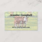 Hereford-Koe en Cute Calf in zomerperiode Visitekaartje (Achterkant)