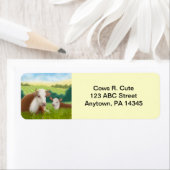 Hereford Koe en Kalf  Etiket (Insitu)