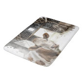 Hereford Koe en Rooster In Barn Badmat (Gekanteld)