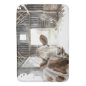 Hereford Koe en Rooster In Barn Badmat (Voorkant Verticaal)