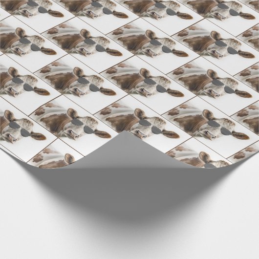 Hereford Koe met zonnebril Cadeaupapier (Hoek)
